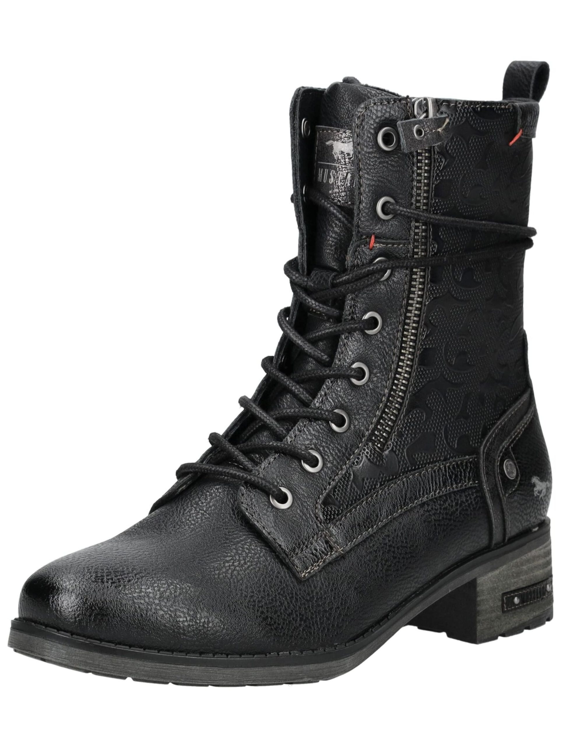 mustang-bottines-femme-087nvh-1.jpg Bottines à lacets MUSTANG en Noir | ABOUT YOU – Image 1