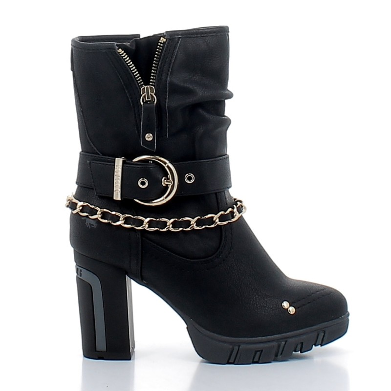 mustang-bottines-femme-624npc-1.jpg MUSTANG bottillons à talons hauts larges avec plateformes épaisses à l'avant pour femme 1363505 – Image 1