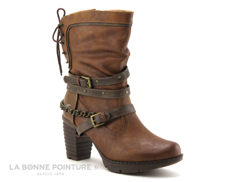 mustang-bottines-femme-791gpj-1.jpg Achat chaussures Mustang Shoes Femme Bottine, vente Mustang 1292 603 307 cognac marron Bottes femme – Image 1