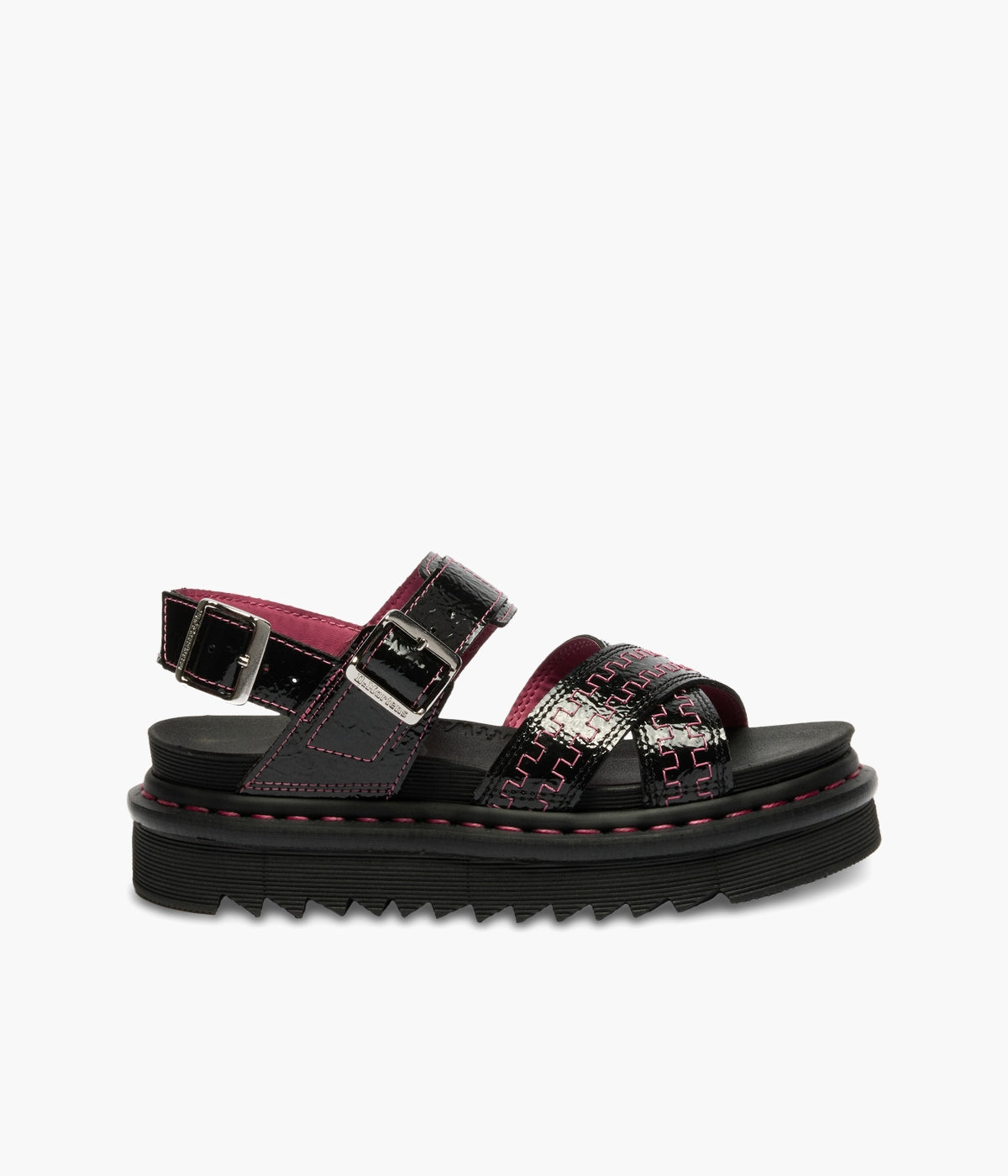 sandales-doc-martens-femme-288mxs-1.jpg Sandales plateforme Dr. Martens Voss II en cuir verni noir | Femme | NEON Canada – Image 1