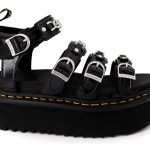 Rue de la Chaussure | Doc martens sandales nu pieds blaire2 quad chain noir femme