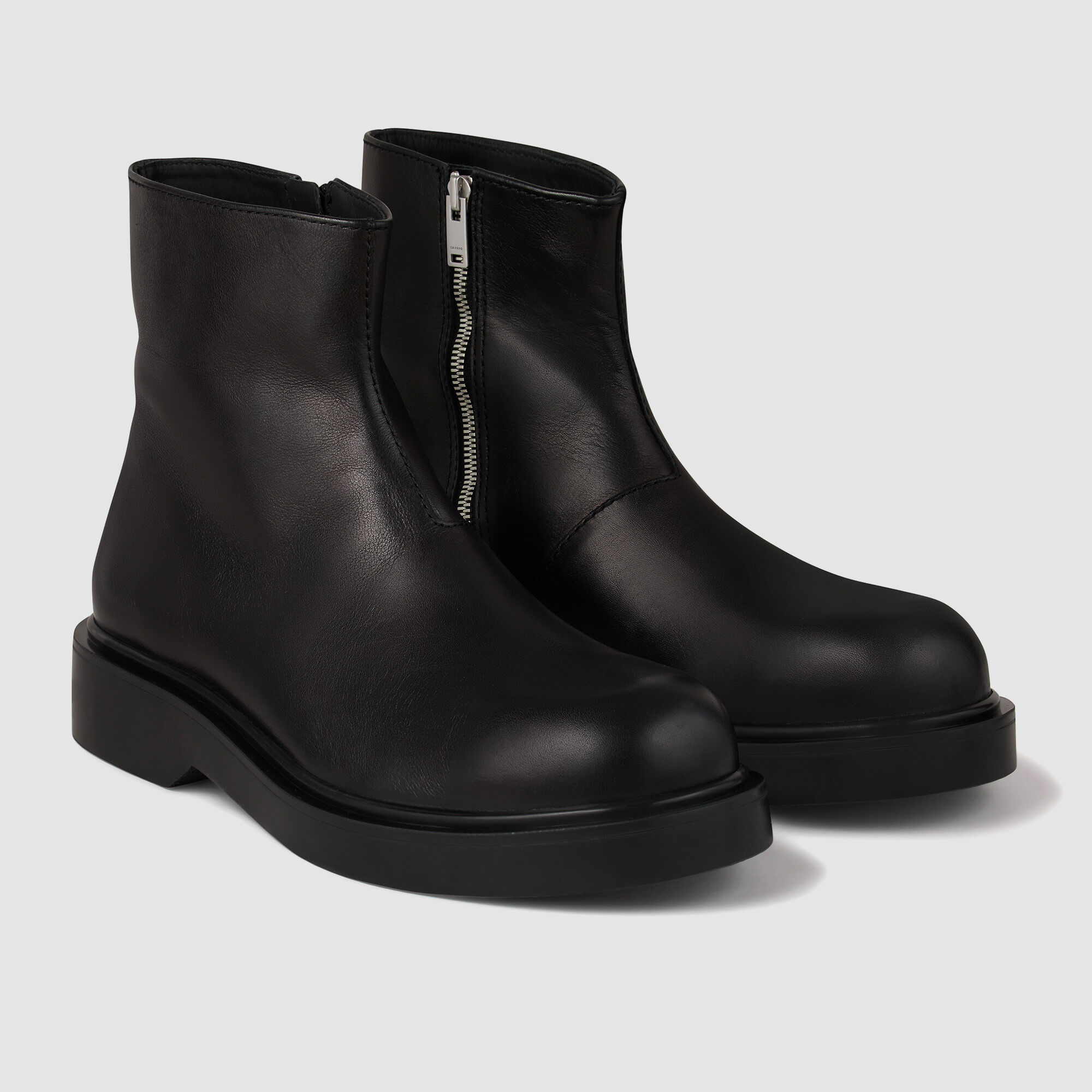 sandro-bottines-854jkb-1.jpg Sandro Boots Sandro Paris Stivaletti Sandro Paris Sandro Stivaletti Stivaletti In Pelle Con Zip Nero – Image 1
